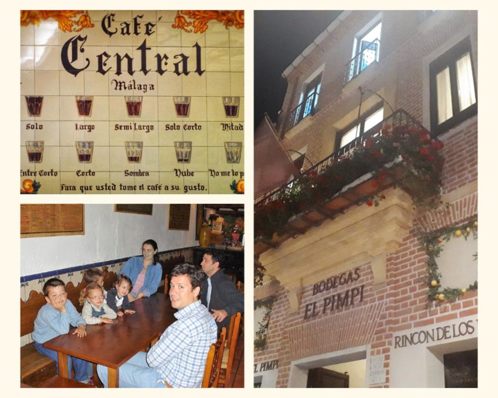Views of Café central and Bodegas el Pimpi 