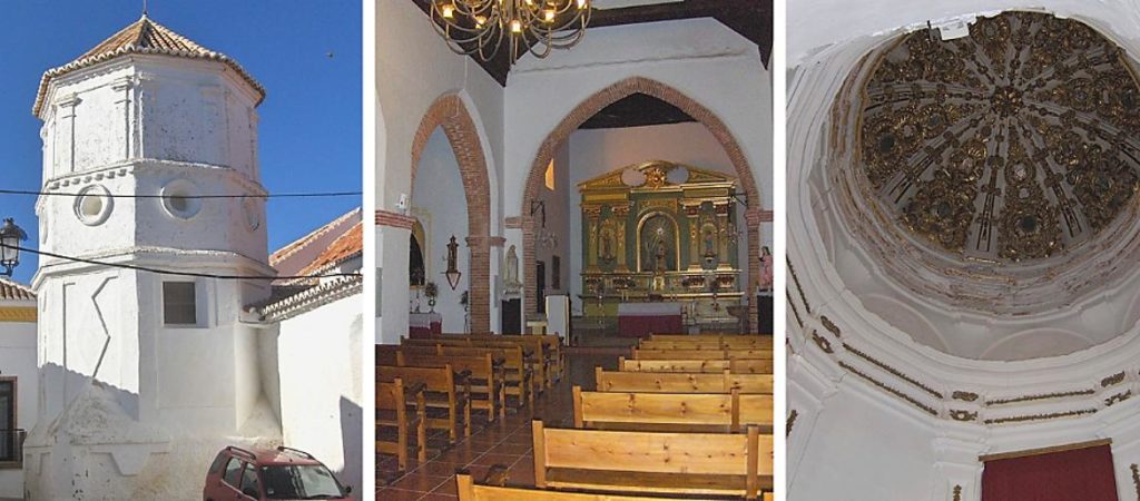 Tres vistas de la Iglesia de la Encarnación en Comares, Málaga