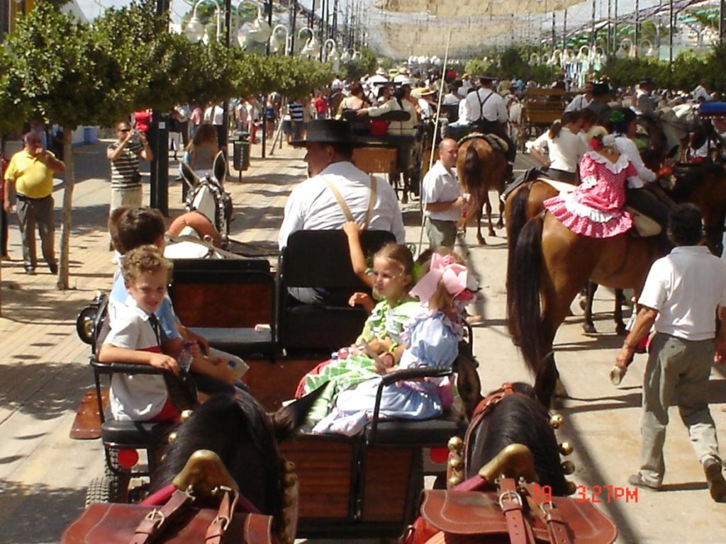 Paseo en coche de caballos por la Feria