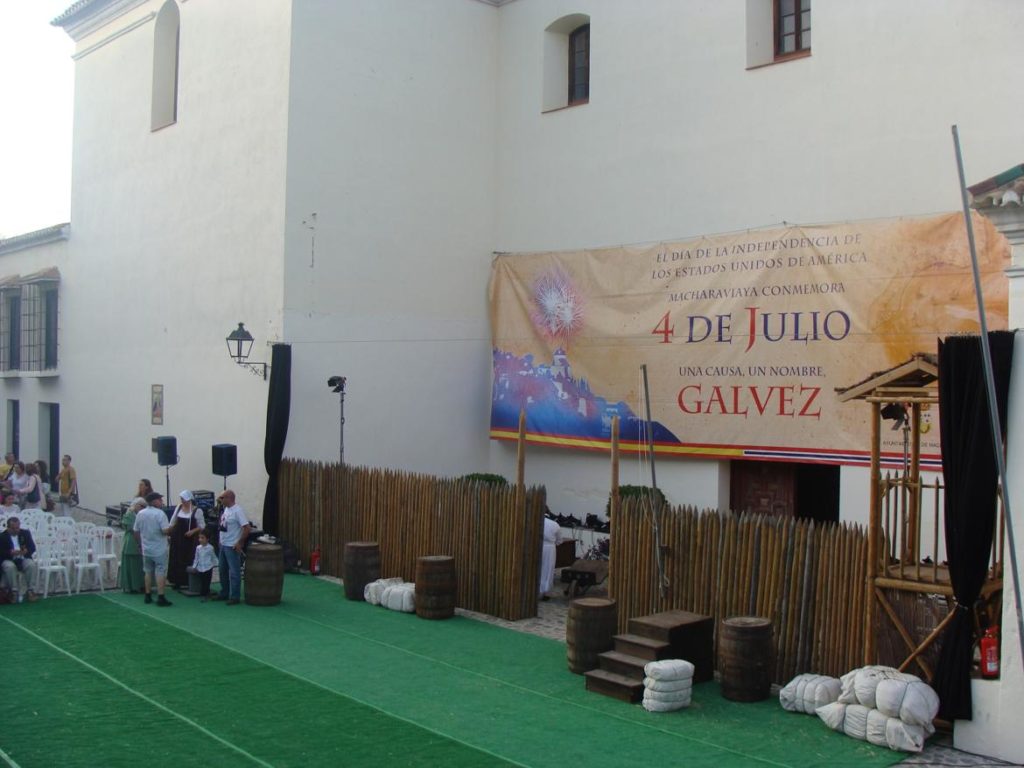 Cartel Fiesta 4 de Julio Macharaviaya Málaga